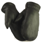 black leather chopper mitten